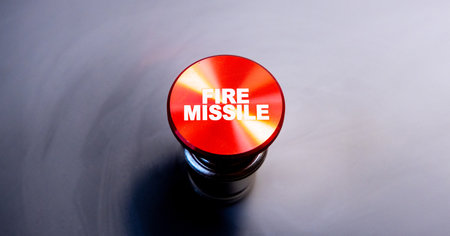 A fear for millions is the launch of a nuclear missile...all done from the press of a button like this.の写真素材