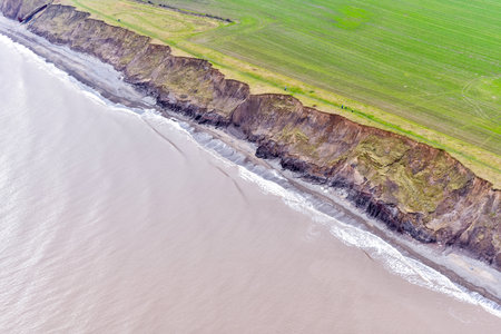 A view from above the British Coastline, just a small section of the thousands of miles to cover.の写真素材