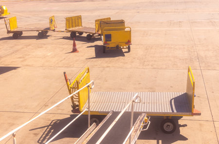 Baggage carts are the most efficient way to transport heavy baggage from check in to aircraft and...