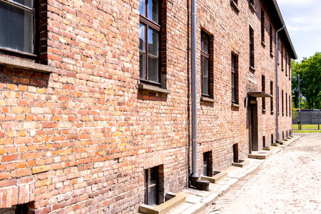 Prisoner of war camp buildings which were once used to house thousands of prisoners of war.の写真素材