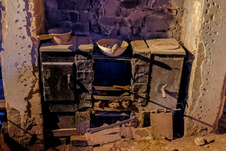 A very very olden style stove which has been well used for cooking of all types, used in Victorian times.の写真素材