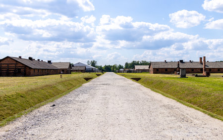 Roads between buildings.の写真素材