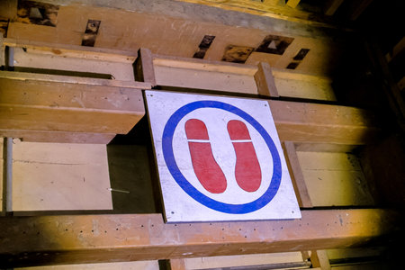 The floor where it would once open for people to fall through.