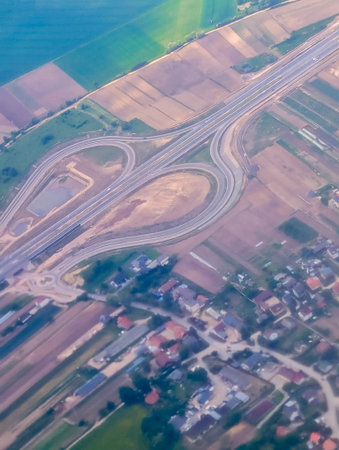 A view from an aircraft flying high above the earth's surface.の写真素材