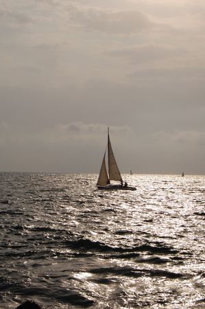 Sailboat at the Medeteranian sea