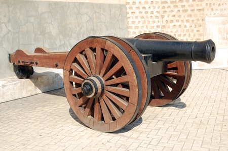 Old British Cannon in Sharjah fortのeditorial素材