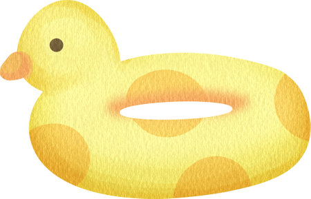 Rubber duck toy isolated on a white background, vector illustration.の写真素材