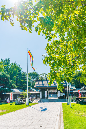 Summer in Hokkaido Sapporo Gokoku Shrineのeditorial素材