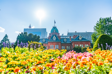 Summer in Hokkaido Red Brick Government Building (Former Hokkaido Government Office Building)のeditorial素材