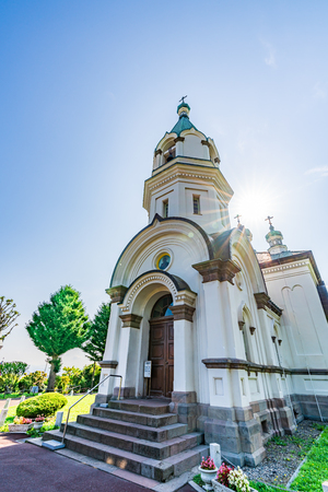 Hokkaido scenery in summer, Hakodate Orthodox Churchのeditorial素材