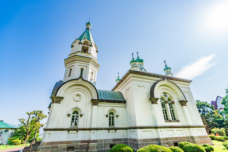 Hokkaido scenery in summer, Hakodate Orthodox Churchのeditorial素材