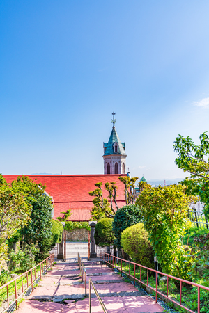 Hokkaido scenery in summer, Motomachi Roman Catholic Churchのeditorial素材