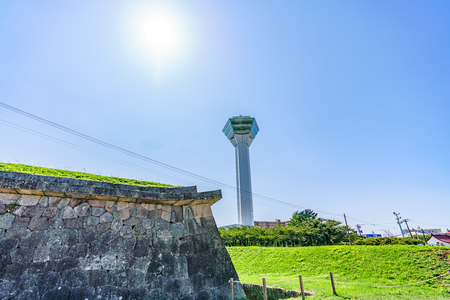 Hokkaido scenery in summer, Goryokaku Parkのeditorial素材