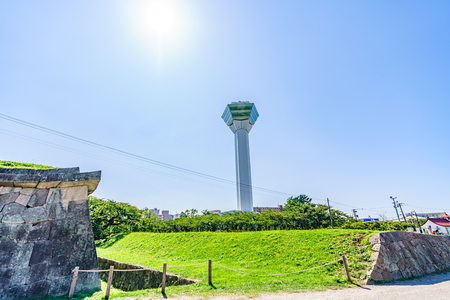 Hokkaido scenery in summer, Goryokaku Parkのeditorial素材