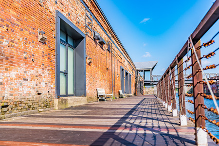 Hokkaido scenery in summer,Kanemori Red Brick Warehouse, The Brick Warehouses built in 1909のeditorial素材