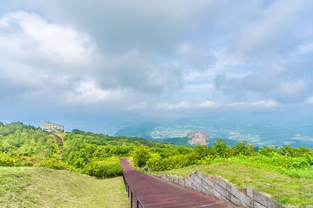 Hokkaido, Shikotsu Toya National Park, The Summit of Mt. Usuの写真素材