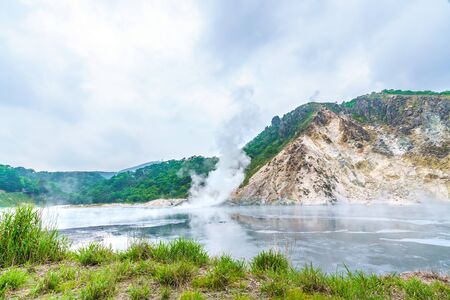 Summer in Hokkaido, Noboribetsu Scenery of Oyunumaの写真素材
