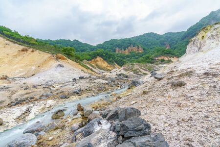 Summer in Hokkaido, Noboribetsu Jigoikudaniの写真素材