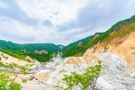 Summer in Hokkaido, Noboribetsu Jigoikudaniの写真素材