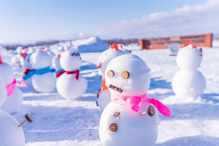 Winter in Hokkaido, Snow view from Sapporo Hitsujigaoka Observatoryの写真素材