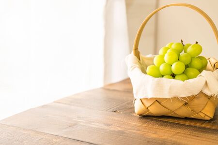 Fruit on the Window (grapes)の写真素材