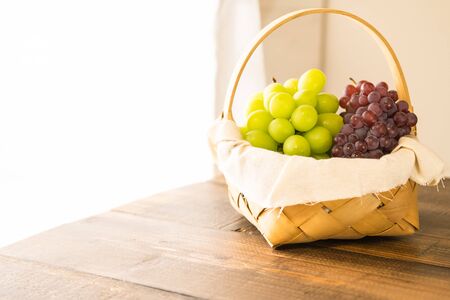 Fruit on the Window (grapes)の写真素材