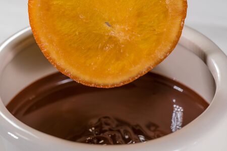 Orange Confit Chocolate Fondue