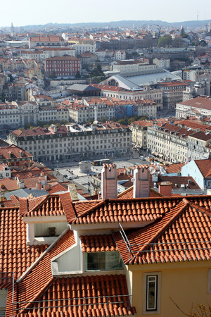Nice view to the center of Lisbon cityのeditorial素材
