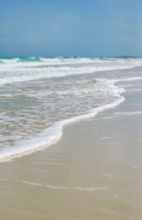The view on the ocean water with waves