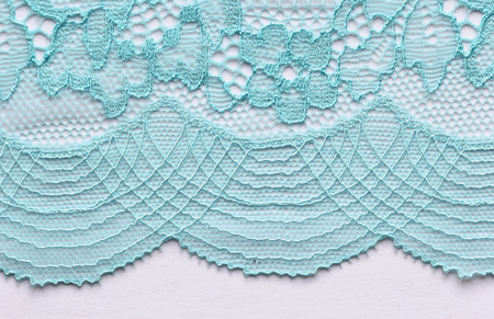 The macro shot of the blue lace texture material