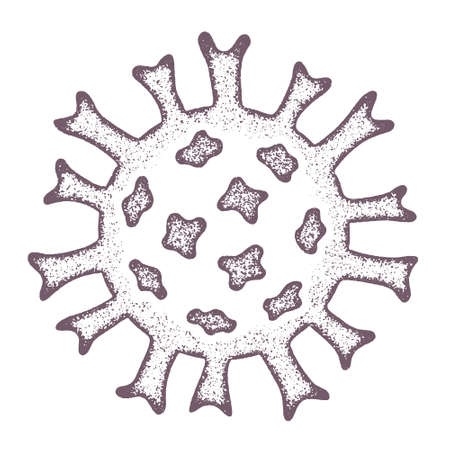 Coronavirus particle illustrationのイラスト素材