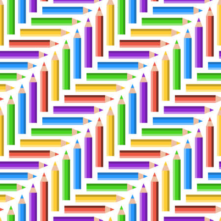 Diagonal rainbow pattern with colored pencilsのイラスト素材