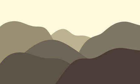 Landscape with mountainsのイラスト素材