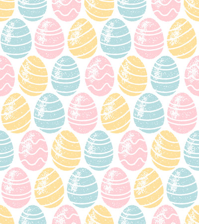 Seamless pattern with Easter eggsのイラスト素材
