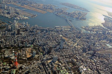 Tokyo, aerial viewの写真素材