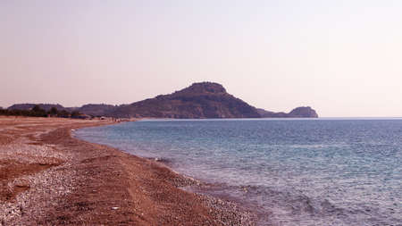 Afandou beach, Mediterranean Sea, Rhodes, Greeceの写真素材