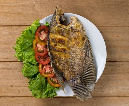 fried fish on plate