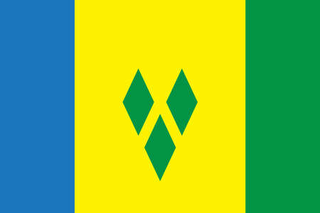 Flag of Saint Vincent and the Grenadinesのイラスト素材