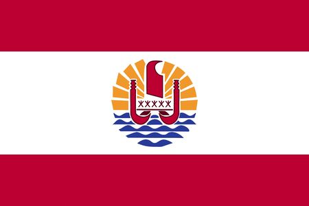 Flag of french polynesiaのイラスト素材