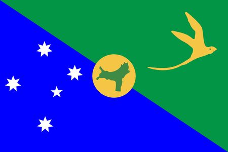 Flag of christmas islandのイラスト素材