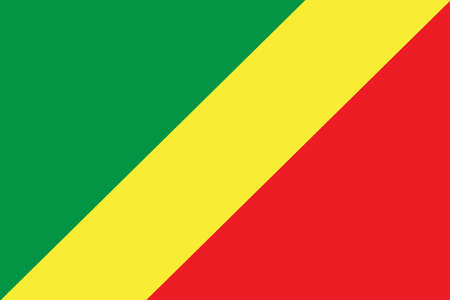 Flag of the Republic of the Congoのイラスト素材