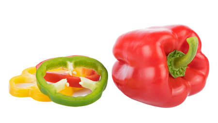 Bell pepper on white backgroundの写真素材