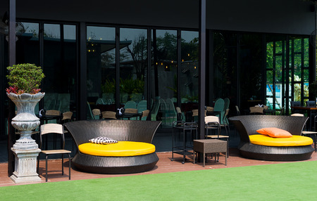 relaxation zone of Restaurantの写真素材