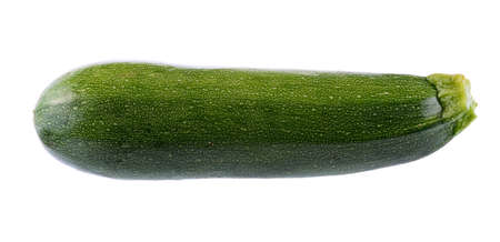 green zucchini vegetables isolated on whiteの写真素材