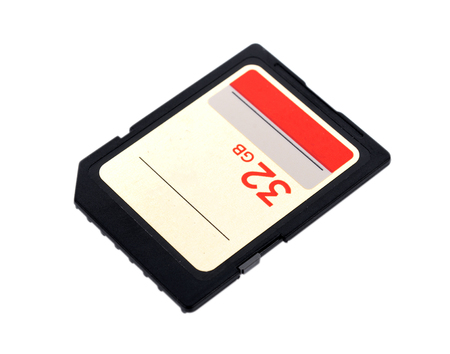memory card on white background