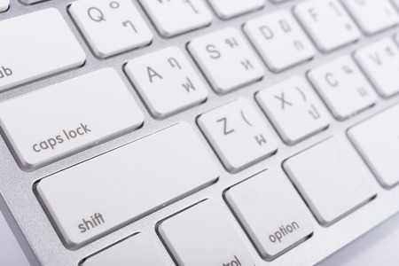 Close up of keyboard of a modern laptop