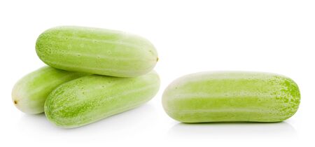 Cucumber isolated on the white backgroundの写真素材