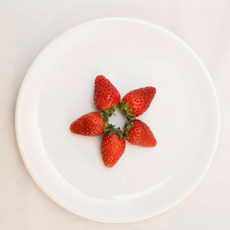 Strawberry art - star shapeの写真素材