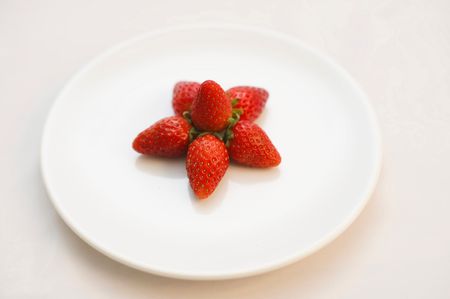 Strawberry art - star shapeの写真素材