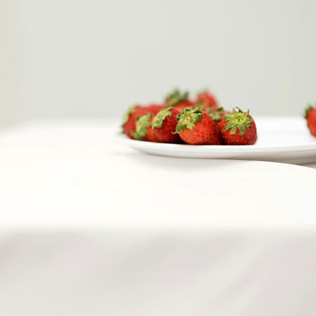 Strawberries on plateの写真素材